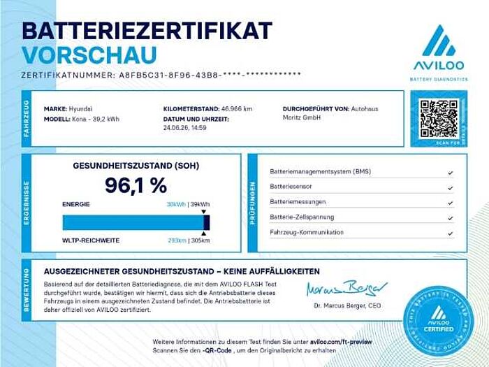 Hyundai KONA Elektro Trend 2WD *3 PHASEN*SCHIEBEDACH!*